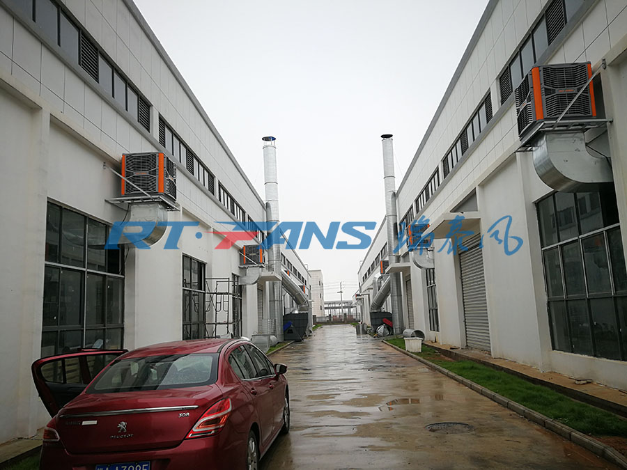 廠房通風降溫方案,環(huán)保空調(diào),冷風機